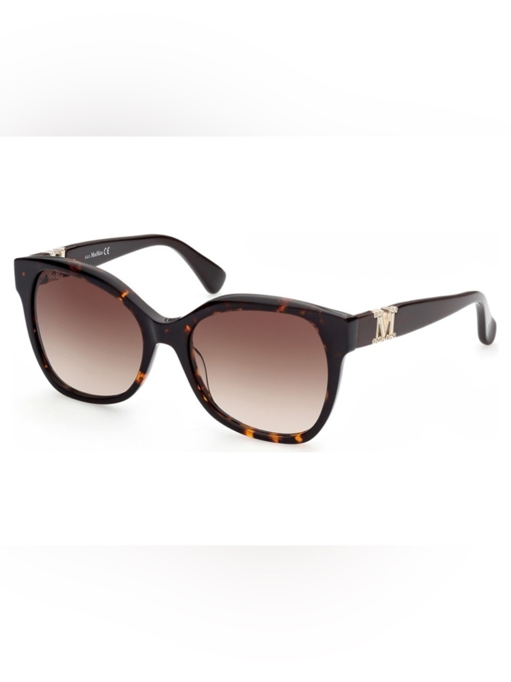 New MaxMara Emme3 Sunglasses MM0014 Dark Havana Tortoise 56mm Butterfly Oversize